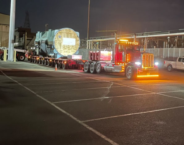 Transport to rail siding by SPMT